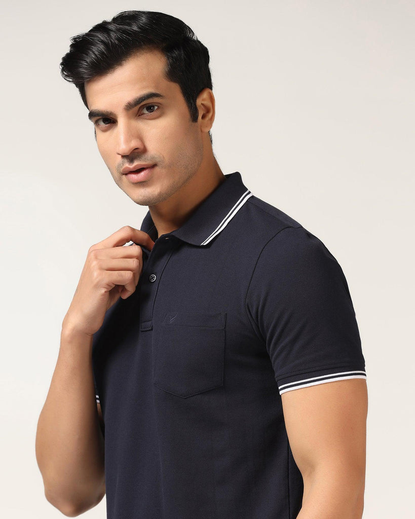 Polo Navy Solid T-Shirt - Fifa