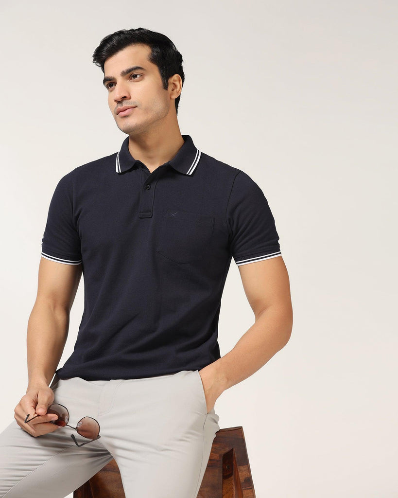 Polo Navy Solid T-Shirt - Fifa