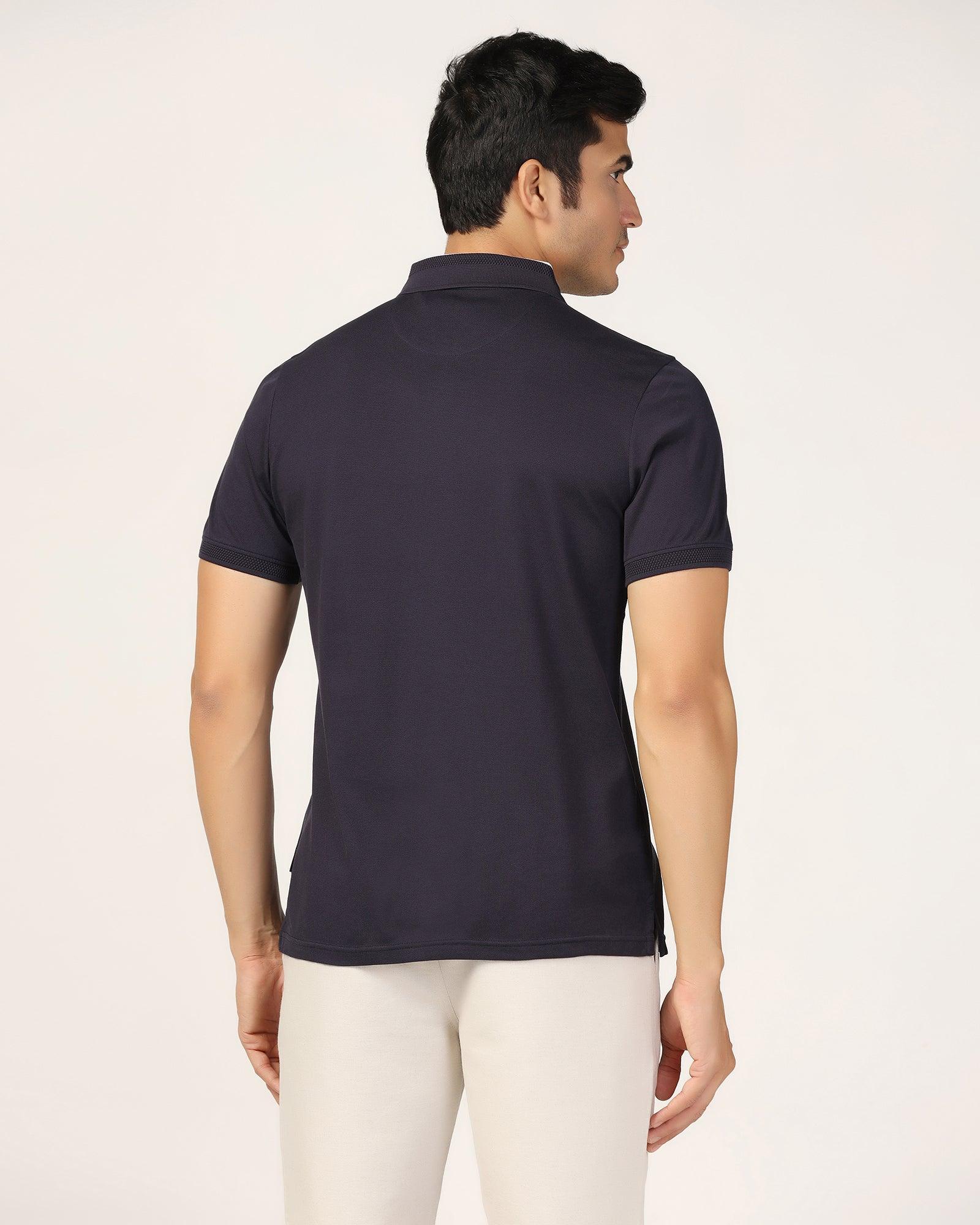 Polo Navy Solid T-Shirt - Gill - Blackberrys