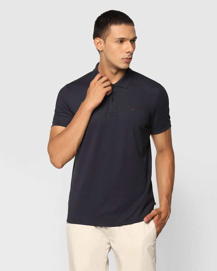 Must Haves Polo Navy Solid T-Shirt - Yuki