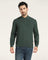 Polo Neck Green Solid Sweater - Jill