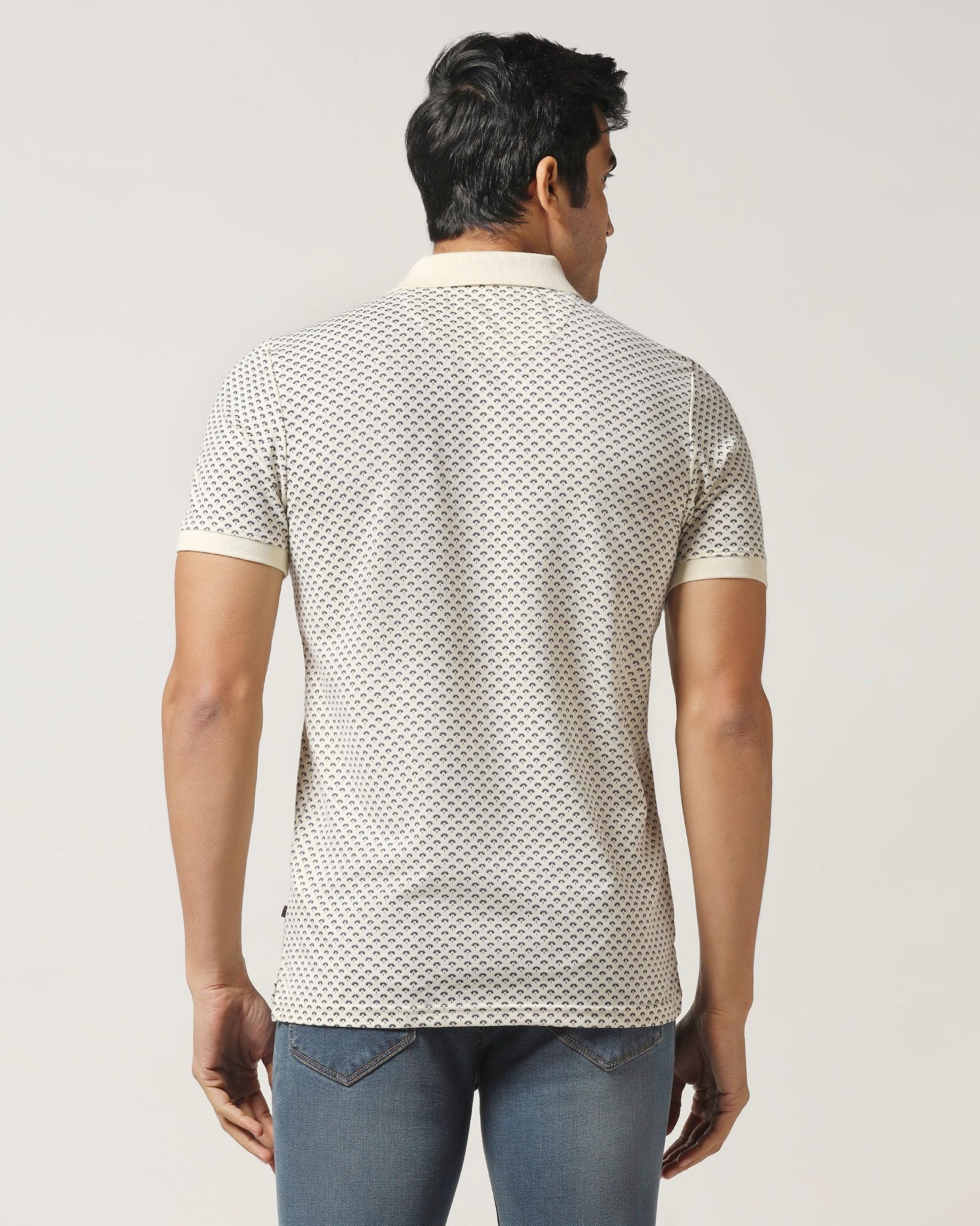 Polo Off White Printed T-Shirt - Libra - Blackberrys