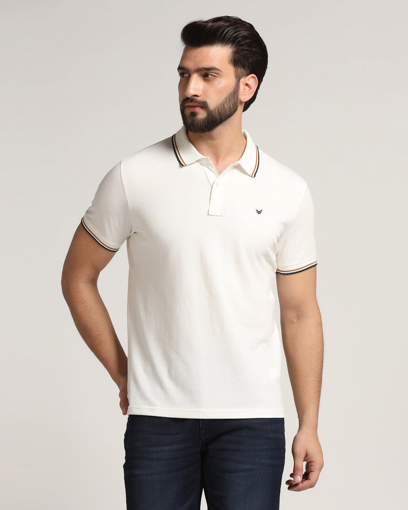 Polo Off White Solid T-Shirt - Ollie