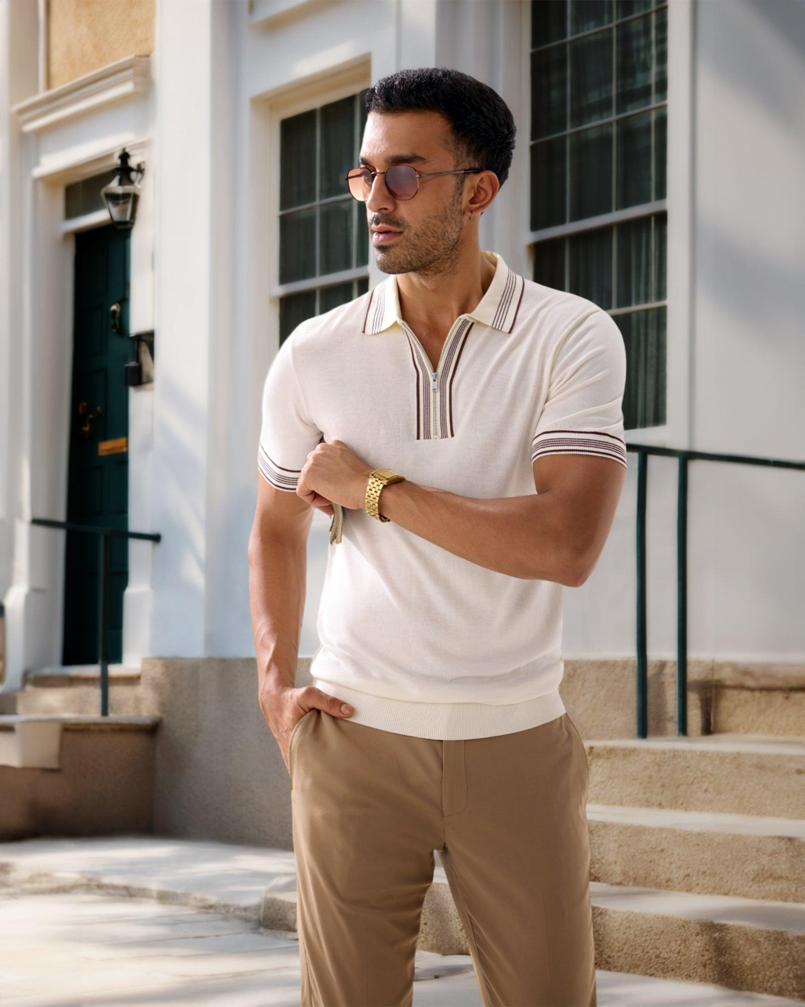 Polo Off White Solid T-Shirt Remi