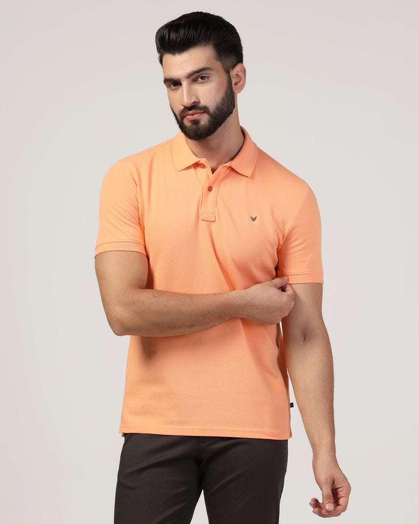 Polo Orange Solid T-Shirt - Bright