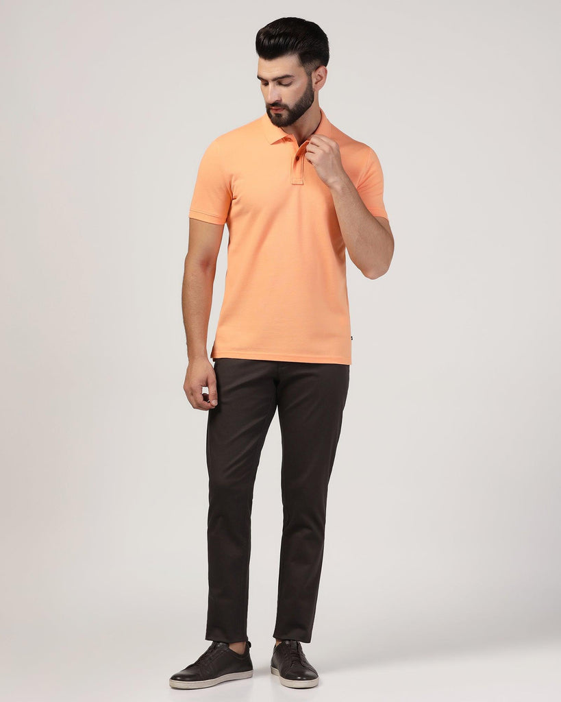 Polo Orange Solid T-Shirt - Bright