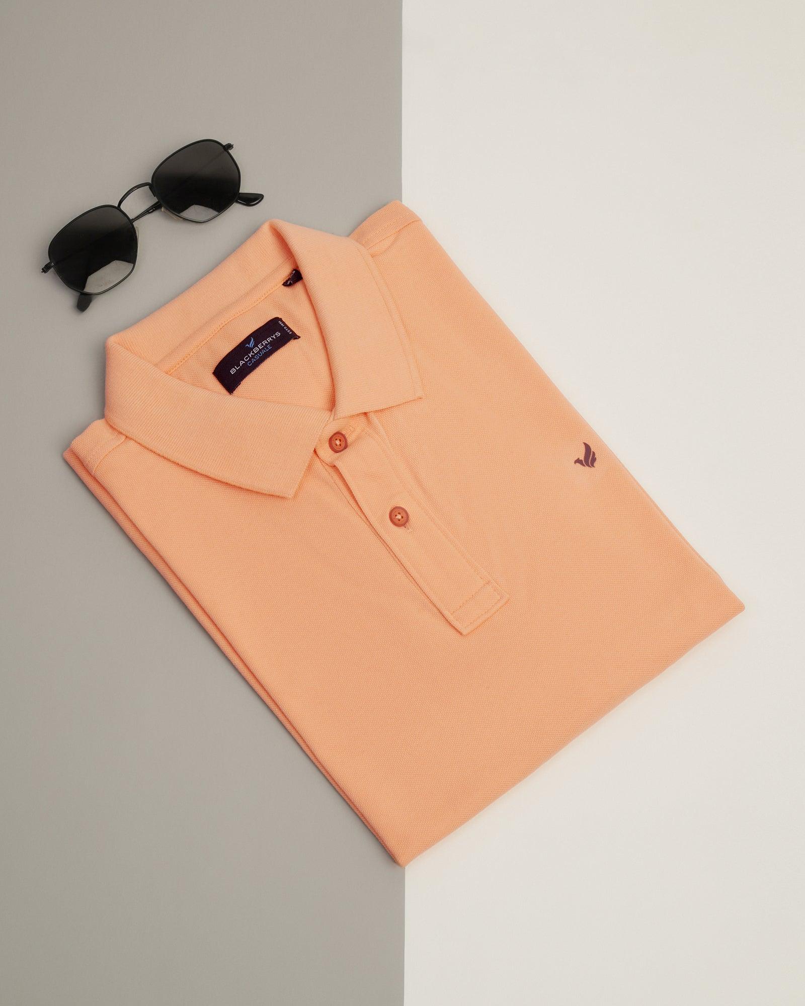 Polo Orange Solid T-Shirt - Bright