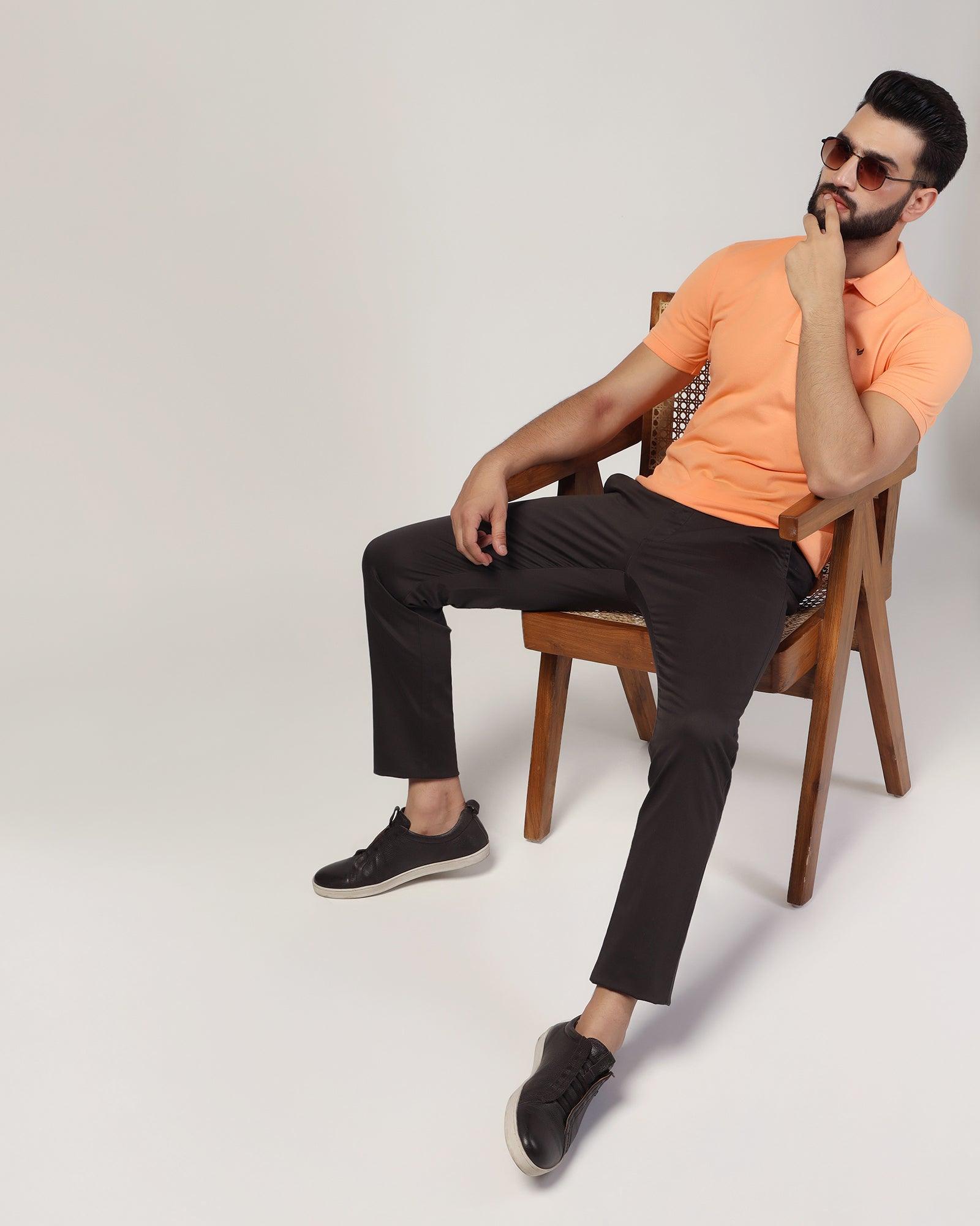 Polo Orange Solid T-Shirt - Bright - Blackberrys