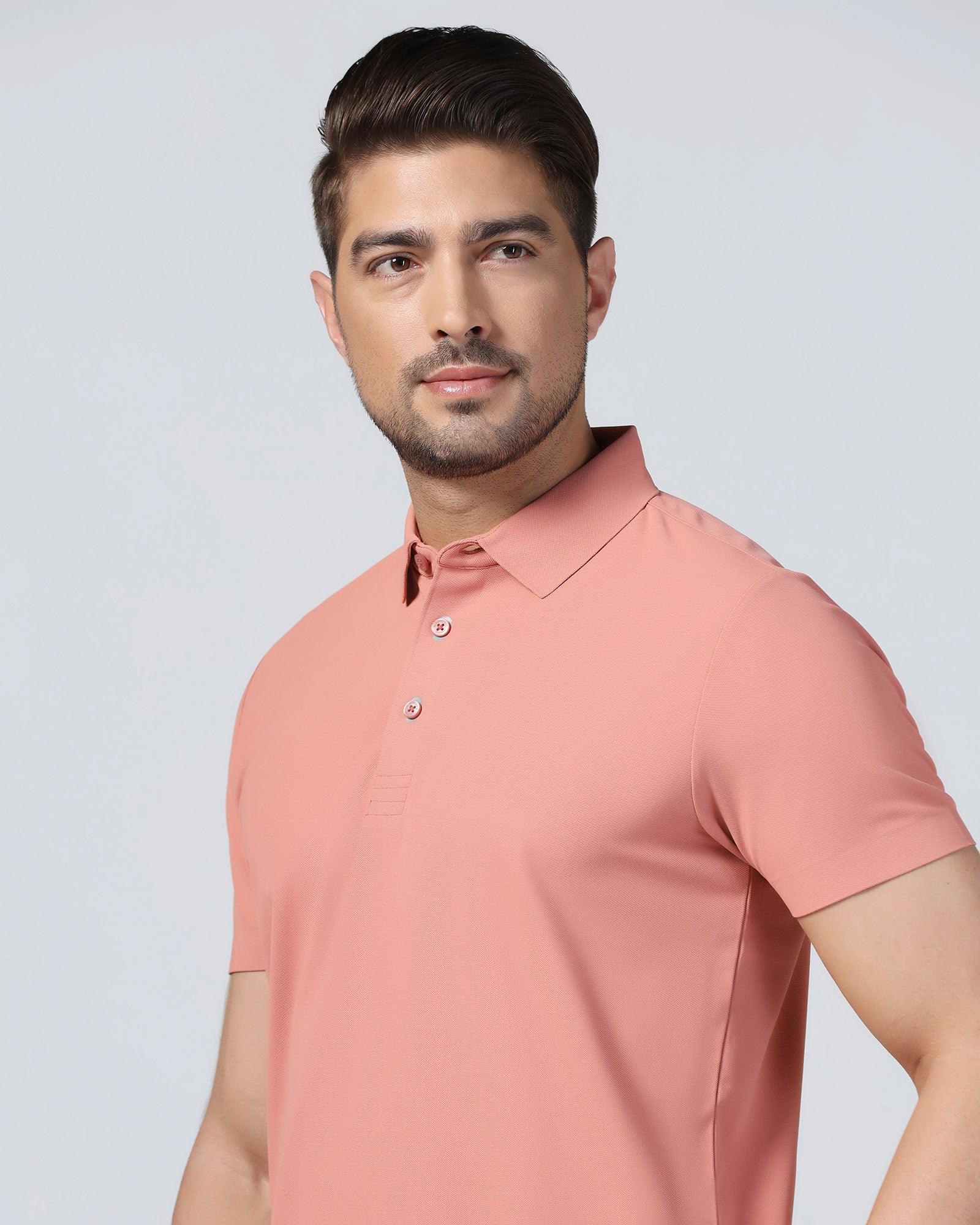 TechPro Polo Pink Solid T-Shirt - Carol