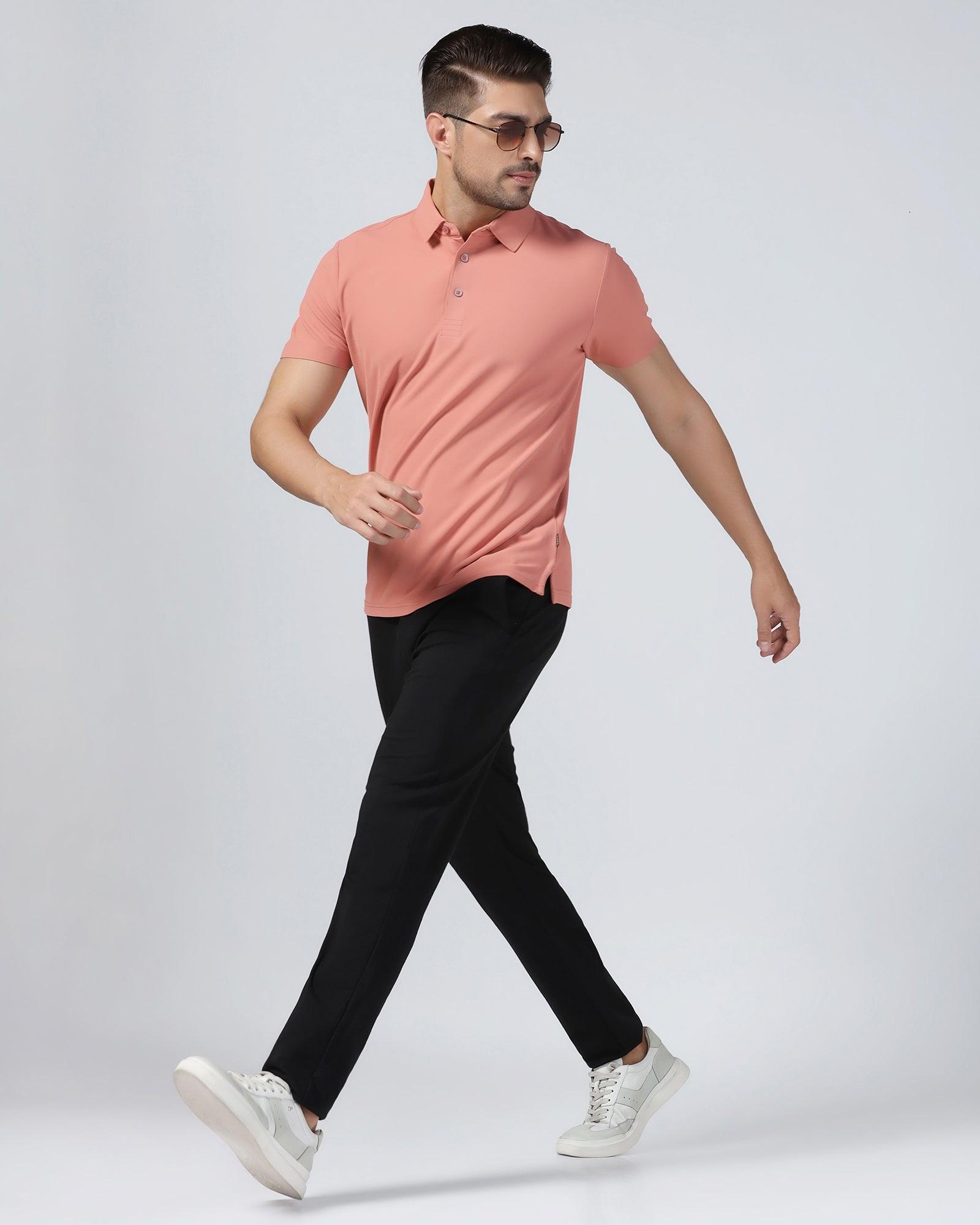 TechPro Polo Pink Solid T-Shirt - Carol