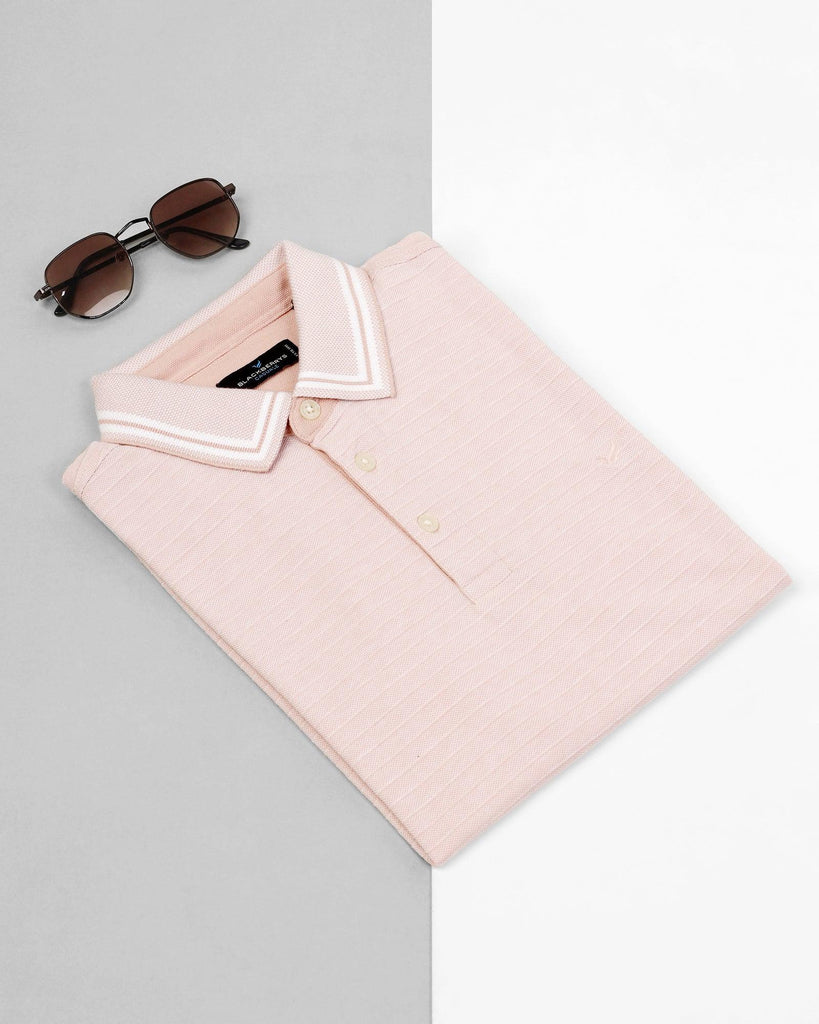 Polo Pink Textured T-Shirt - Darryl