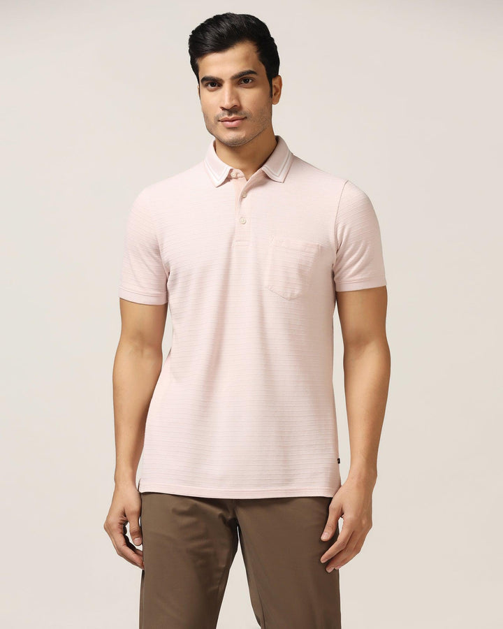 Polo Pink Textured T-Shirt - Darryl