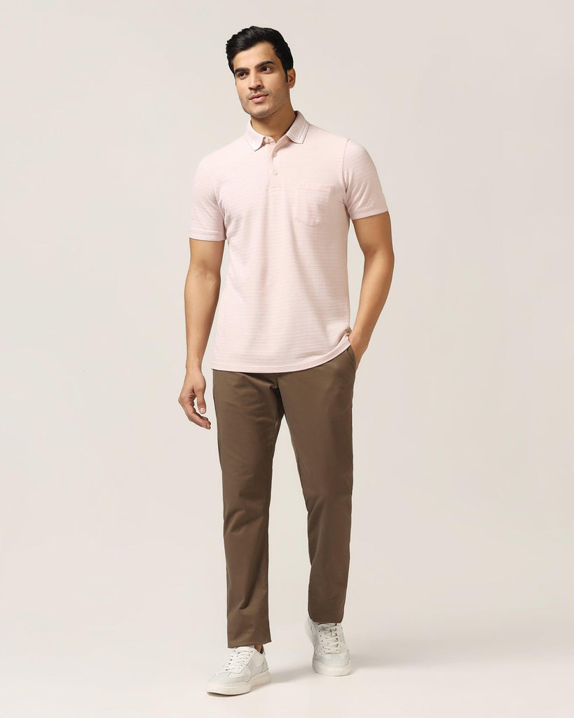 Polo Pink Textured T-Shirt - Darryl