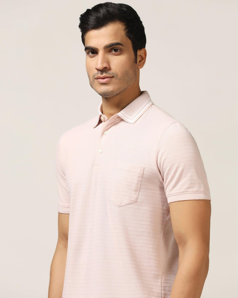 Polo Pink Textured T-Shirt - Darryl