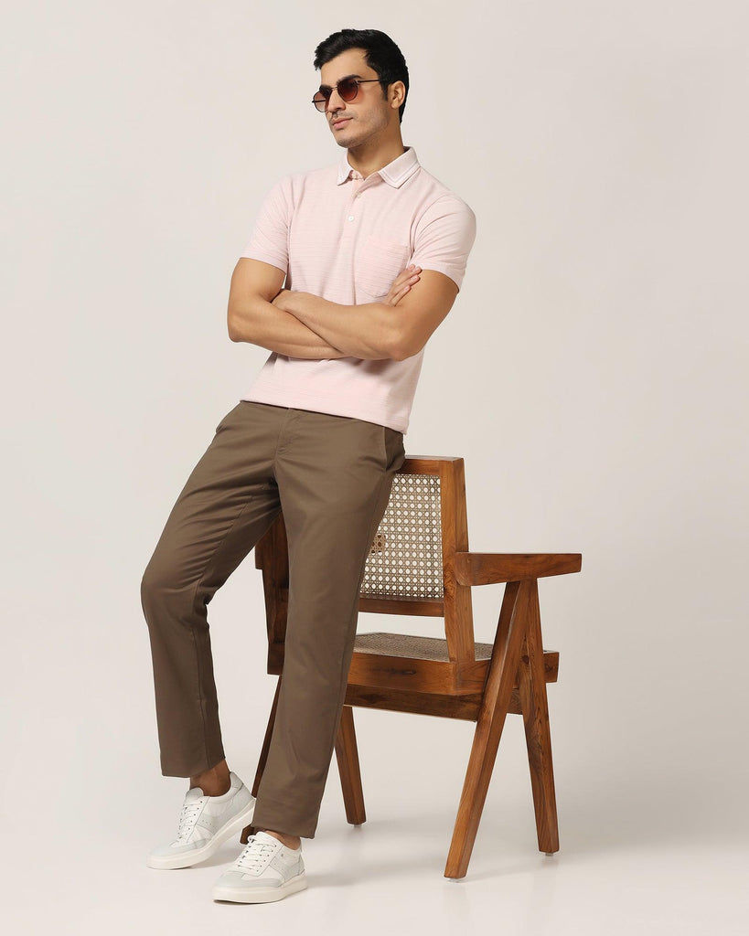 Polo Pink Textured T-Shirt - Darryl