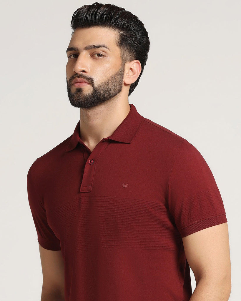 Polo Port Wine Stripe T-Shirt - Space