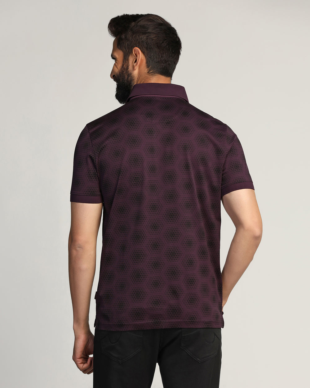 10308 Purple Polo Neck T-Shirt