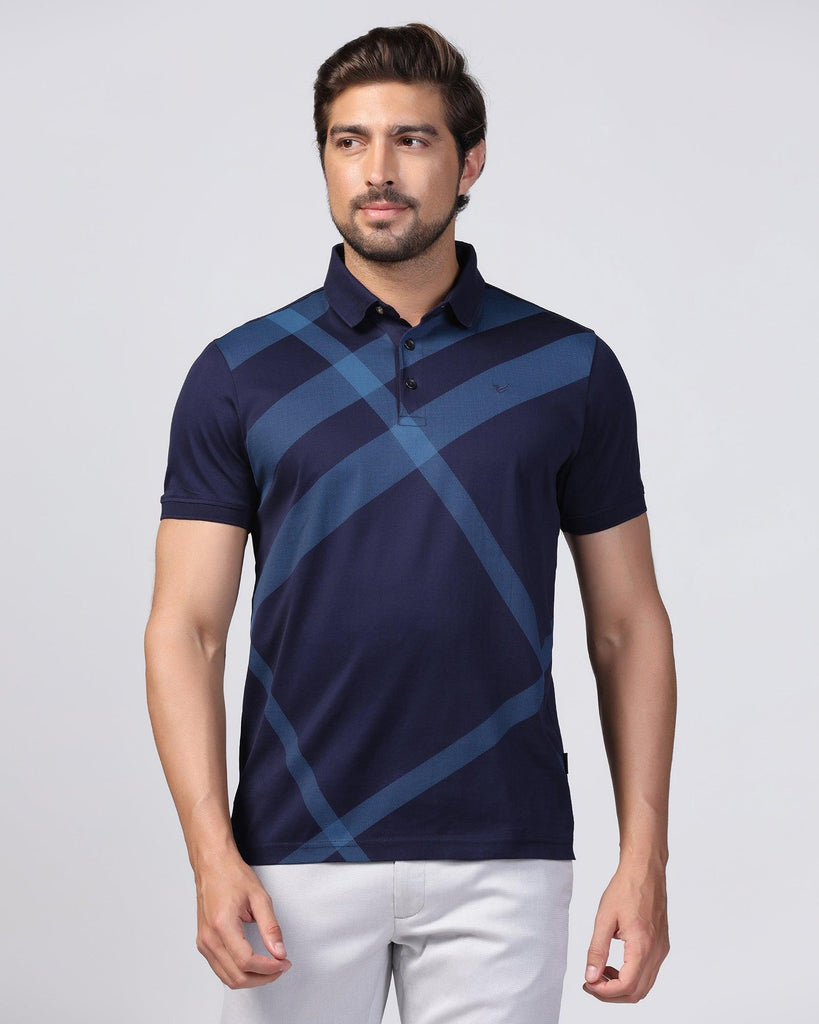 Polo Raven Blue Printed T-Shirt - Aquila