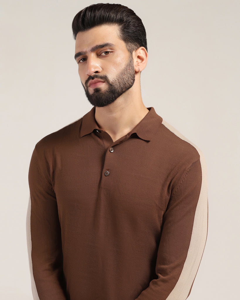 Polo Rust Orange Solid Sweater - Bond