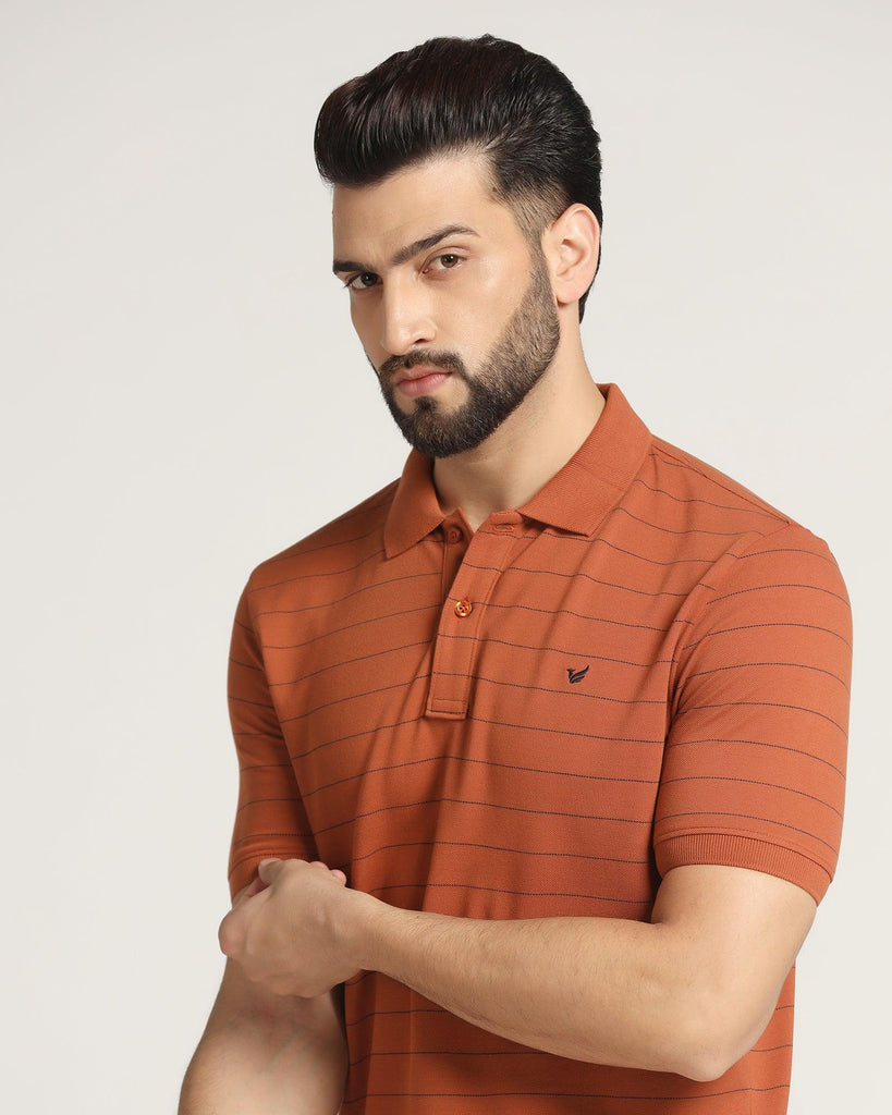 Polo Rust Orange Stripe T-Shirt - Pip