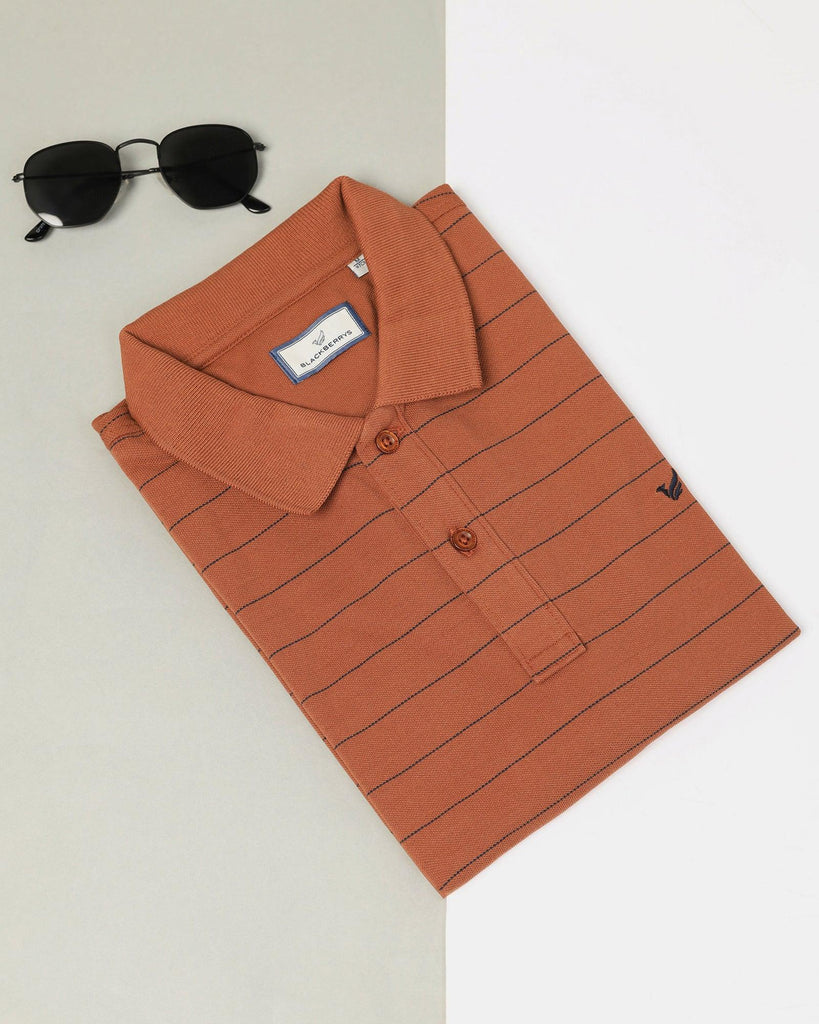 Polo Rust Orange Stripe T-Shirt - Pip