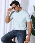 Polo Sky Blue Printed T-Shirt - Infinity