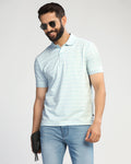 Polo Sky Blue Stripe T-Shirt - Sail