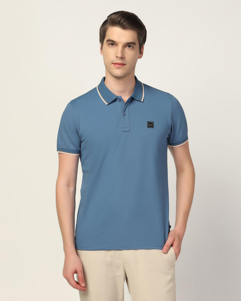 Polo Stellar Blue Solid T-Shirt - Andro