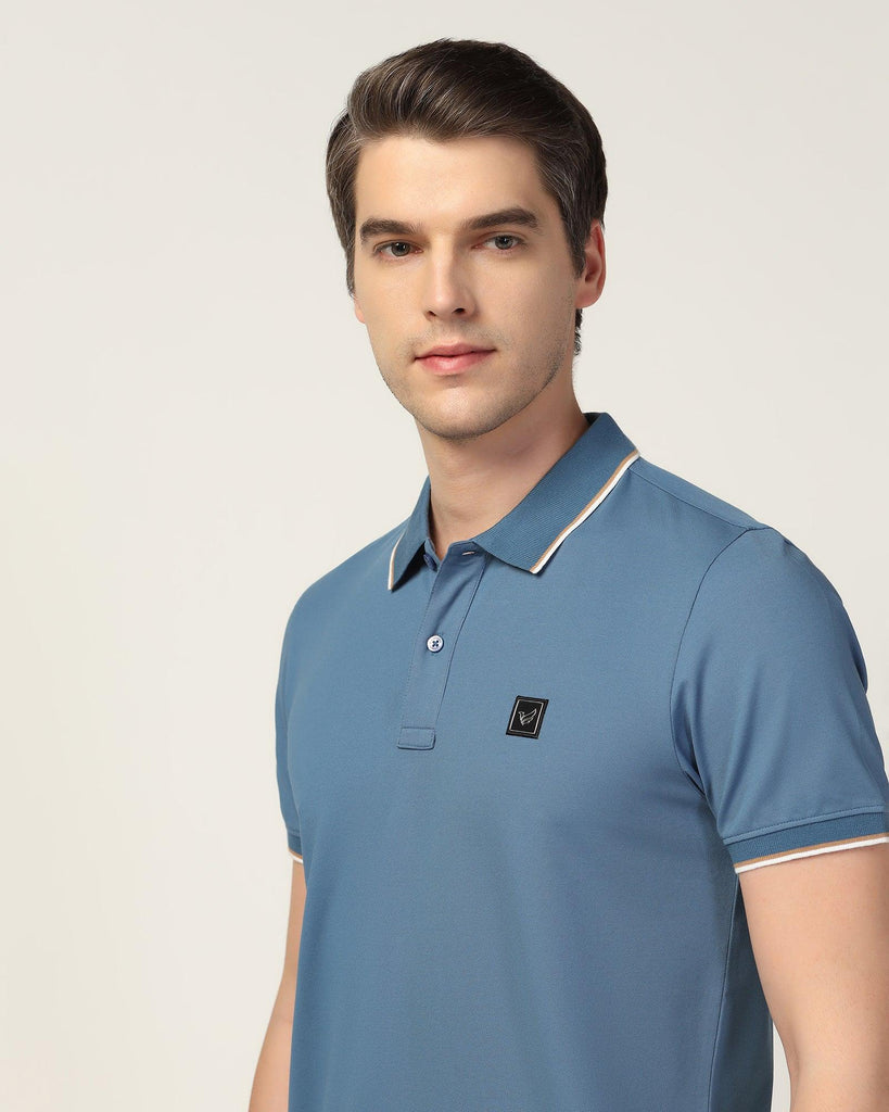 Polo Stellar Blue Solid T-Shirt - Andro