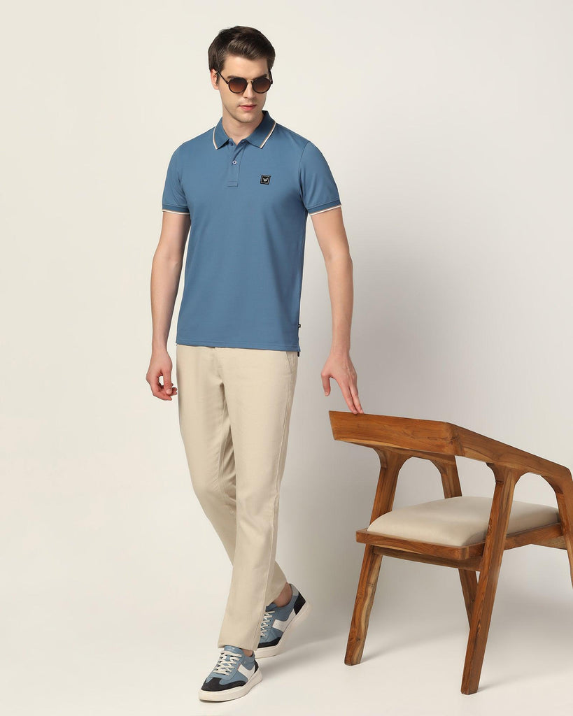 Polo Stellar Blue Solid T-Shirt - Andro