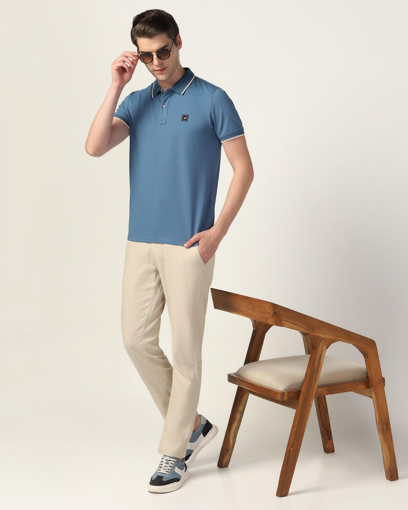 Polo Stellar Blue Solid T-Shirt - Andro