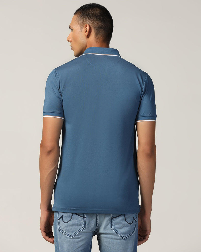 Polo Stellar Blue Solid T-Shirt - Andro