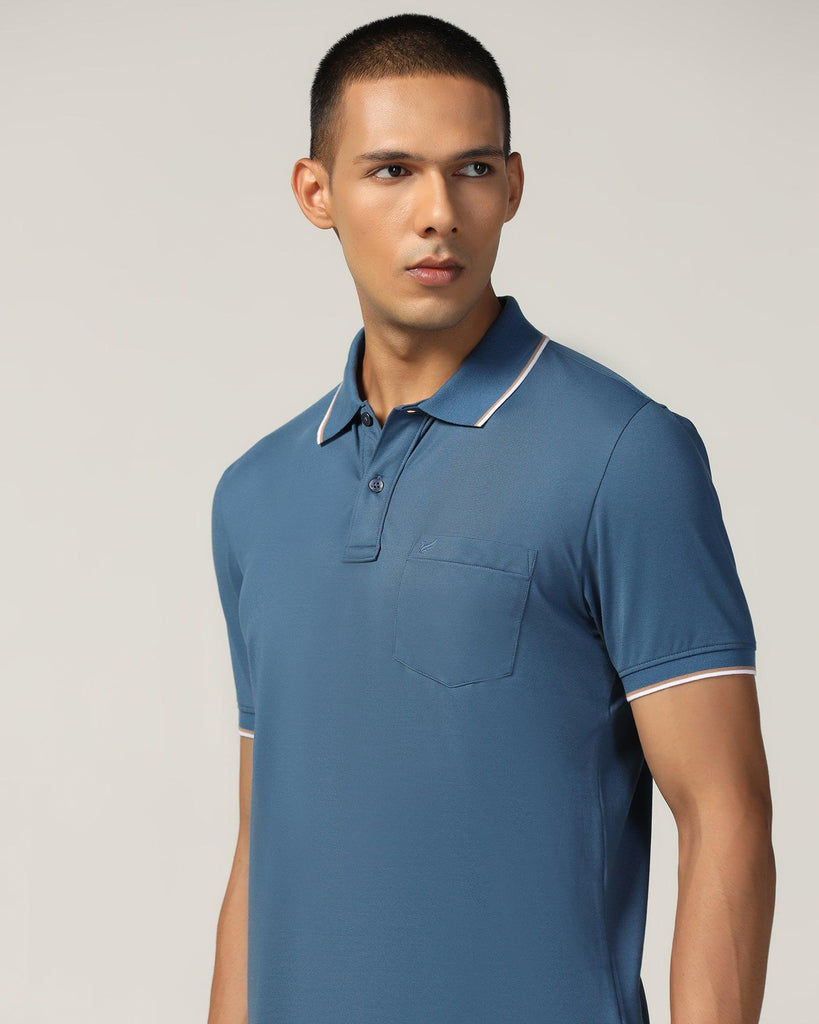 Polo Stellar Blue Solid T-Shirt - Andro