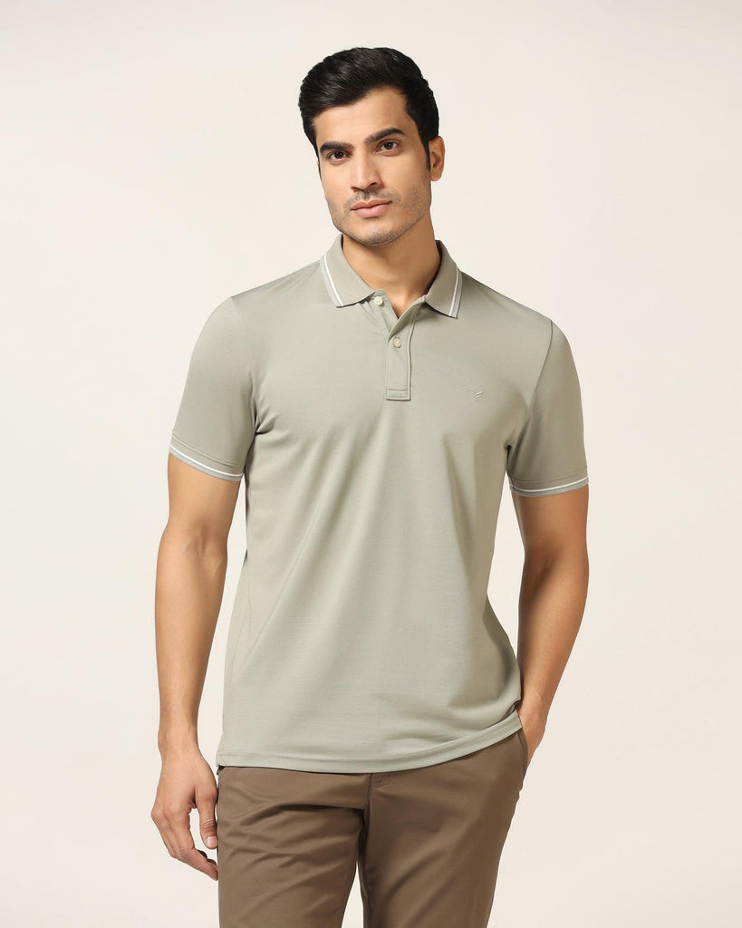 Polo Stone Green Solid T-Shirt - Walter