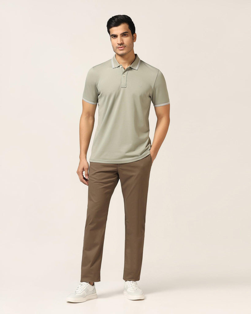 Polo Stone Green Solid T-Shirt - Walter