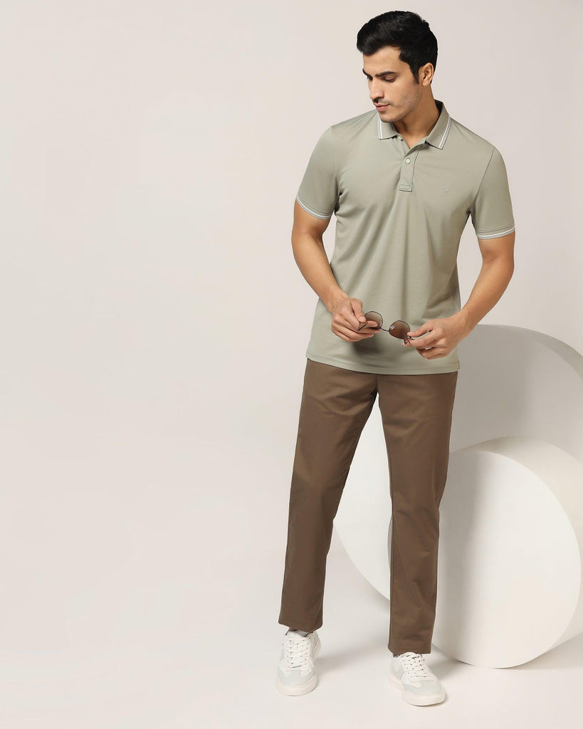 Polo Stone Green Solid T-Shirt - Walter