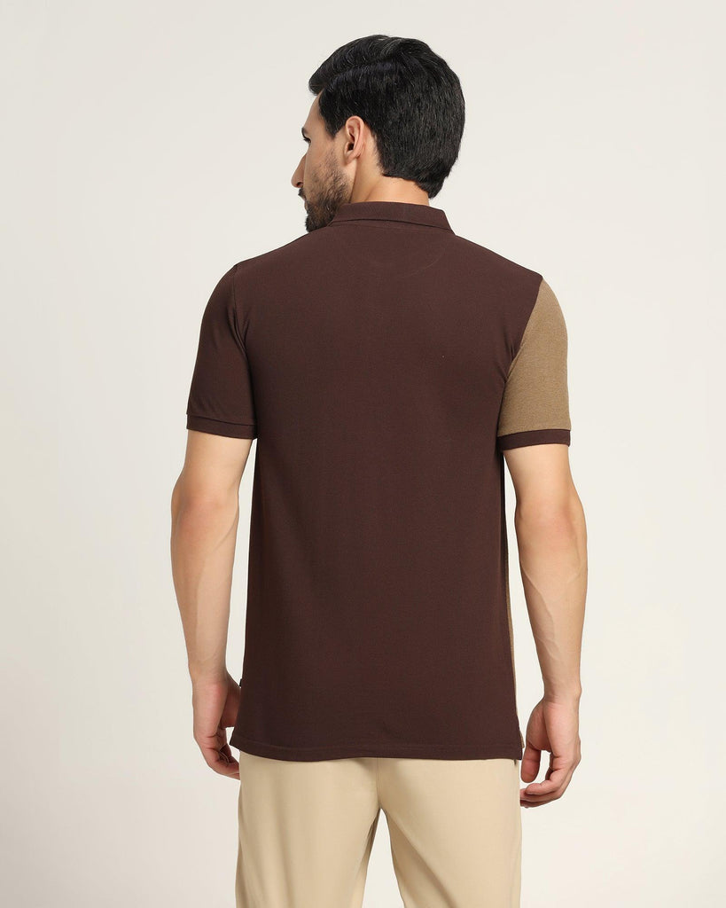 Polo Beige Solid T-Shirt - Fab