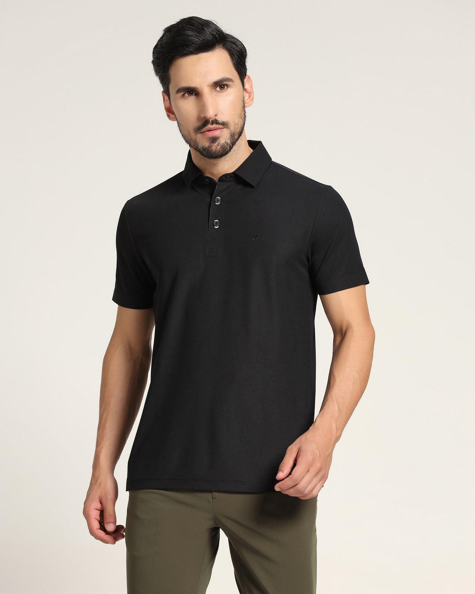 TechPro Polo T Shirt In Black (Alec) - Blackberrys