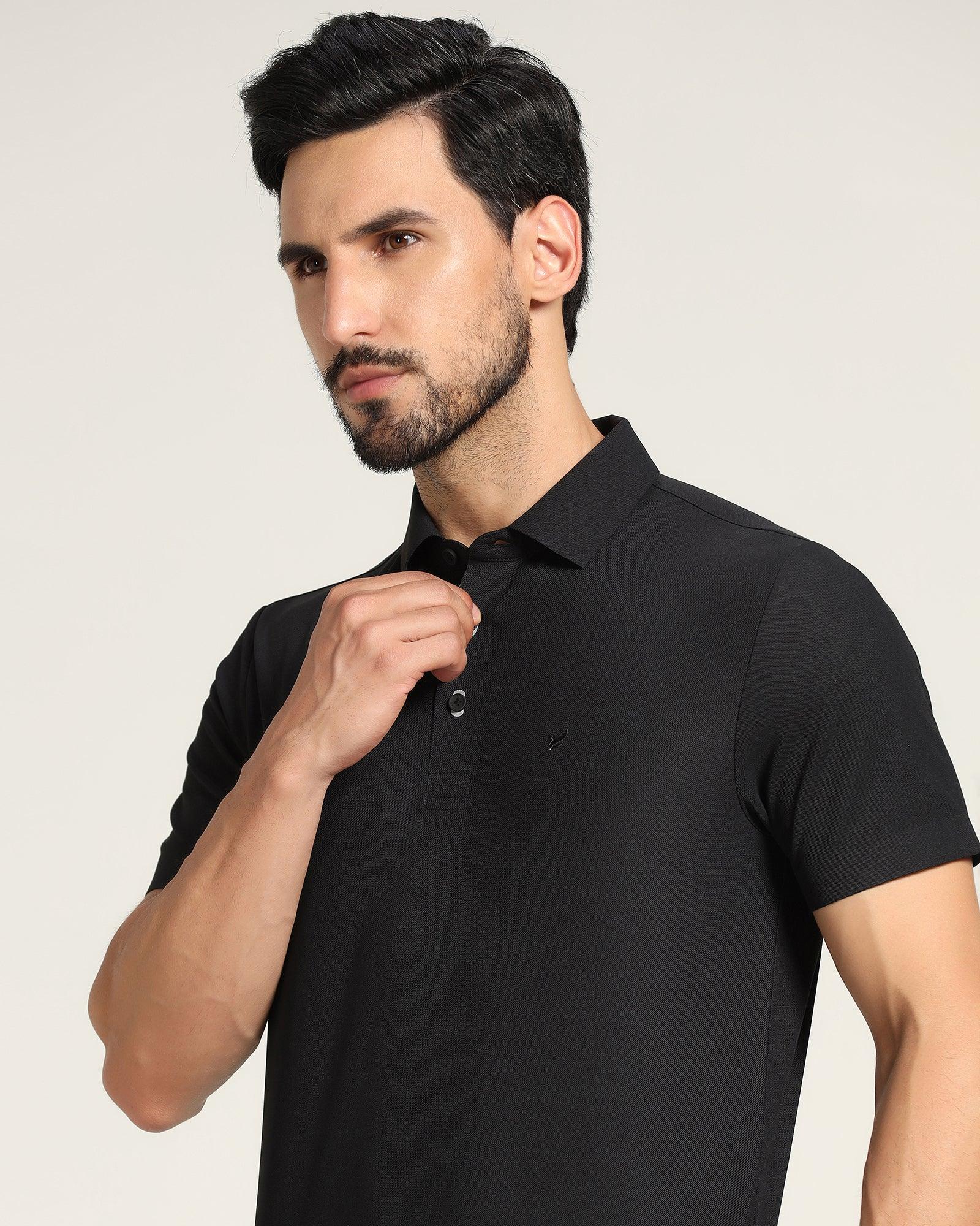 TechPro Polo T Shirt In Black (Alec) - Blackberrys