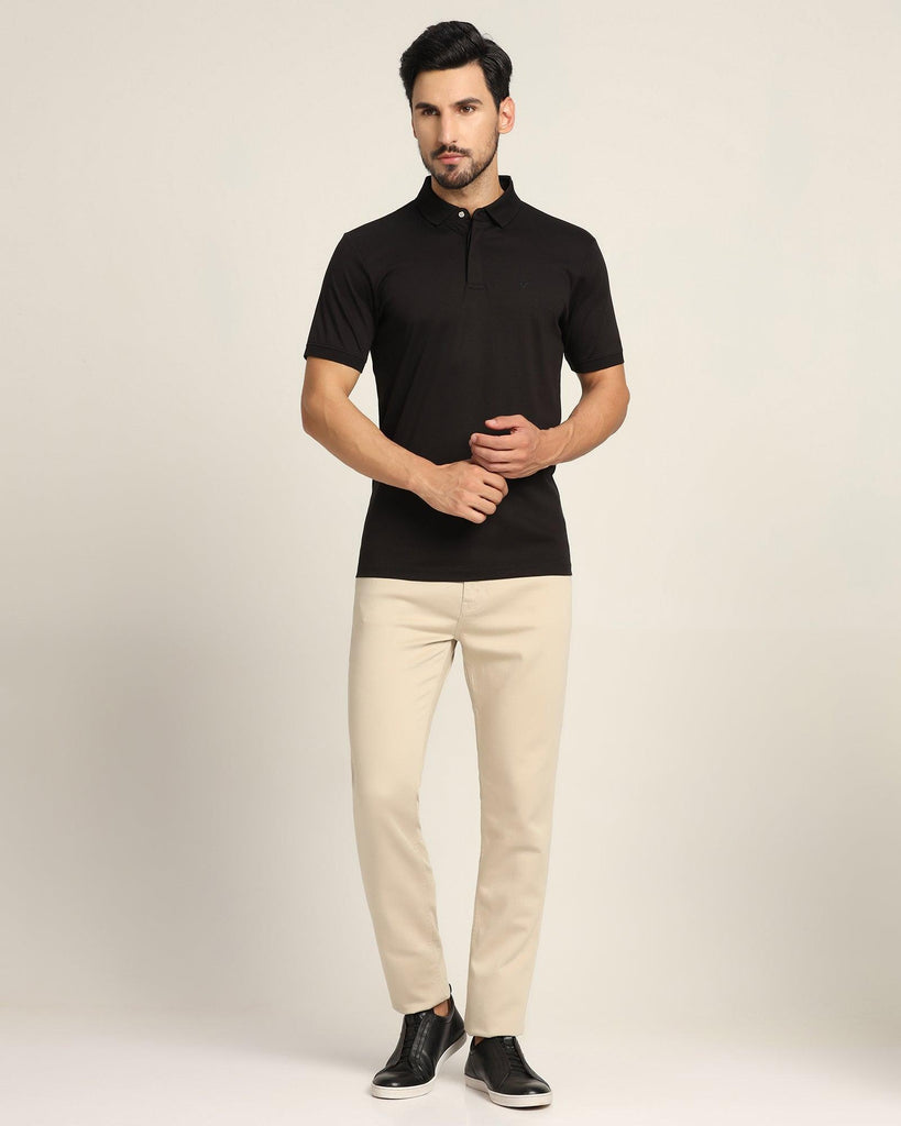 Polo Black Solid T-Shirt - Giza