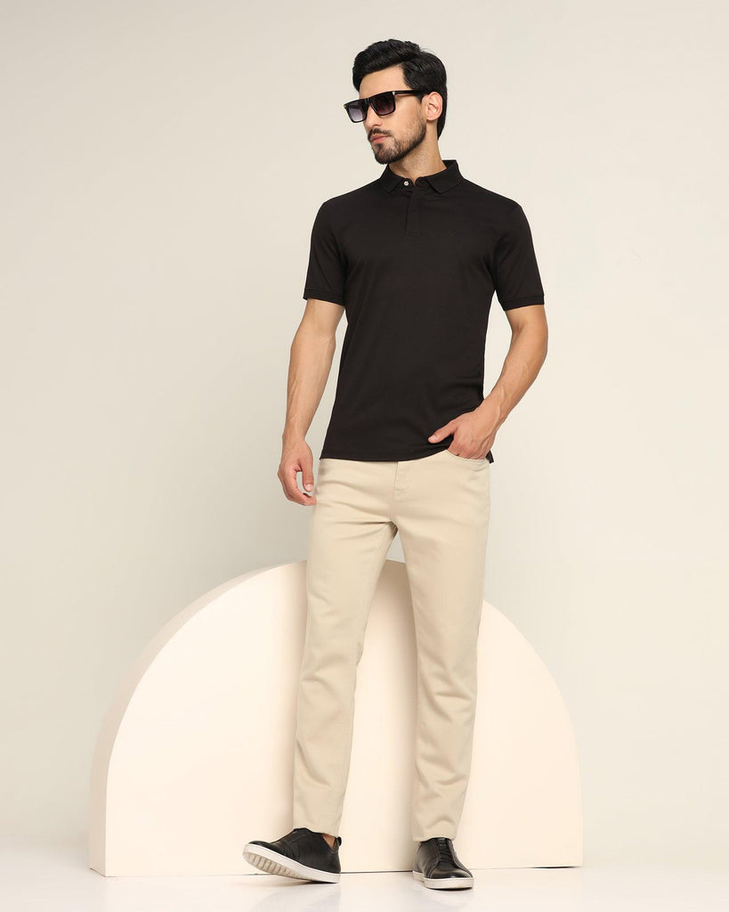 Polo Black Solid T-Shirt - Giza