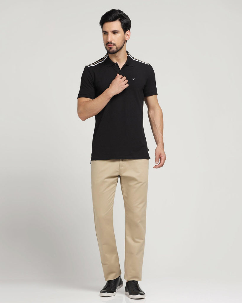 Polo Black Solid T-Shirt - Kuro