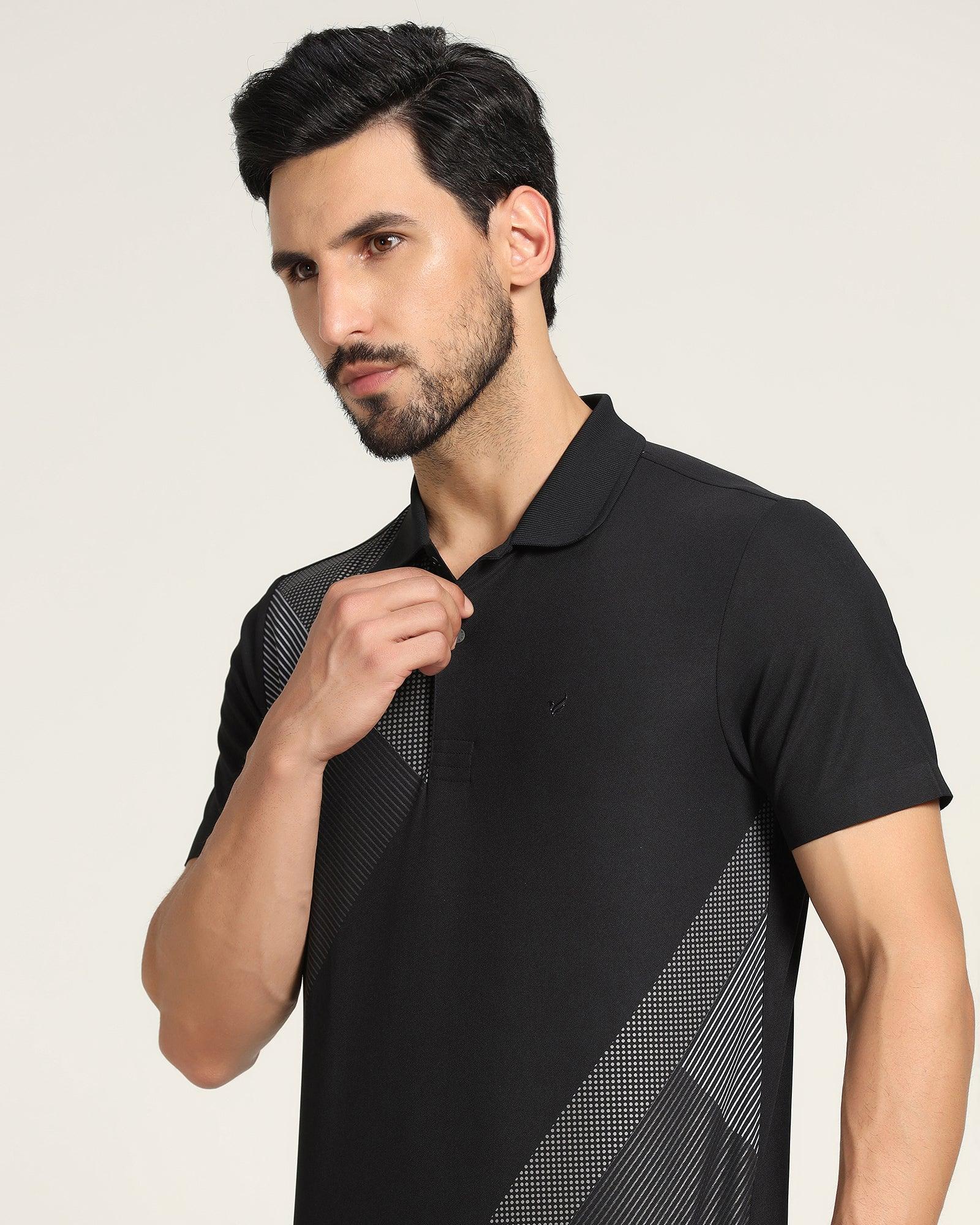 TechPro Polo T Shirt In Black (Walker) - Blackberrys