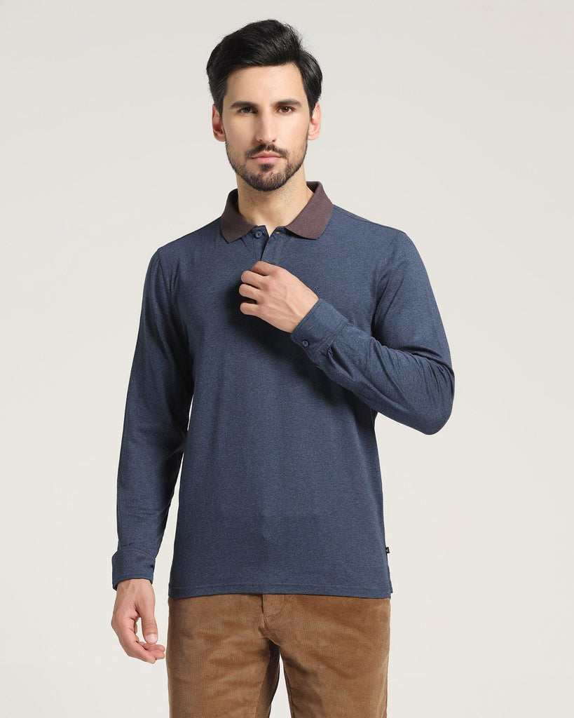 Polo Blue Solid T-Shirt - Leo