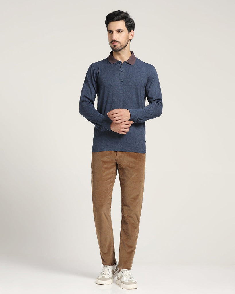 Polo Blue Solid T-Shirt - Leo