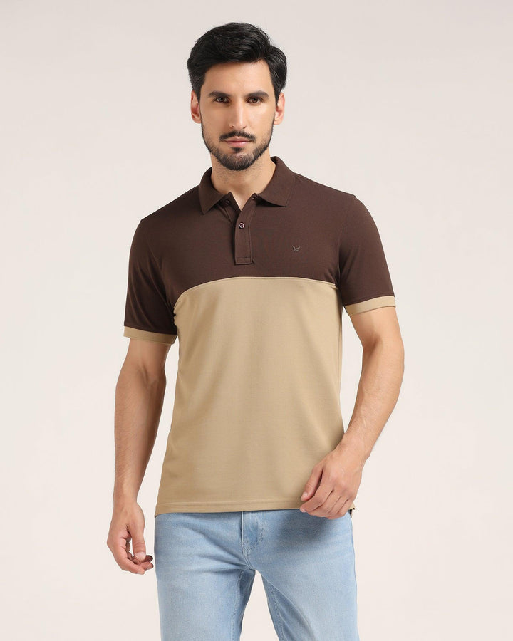 Polo Brown Solid T-Shirt - Bailey