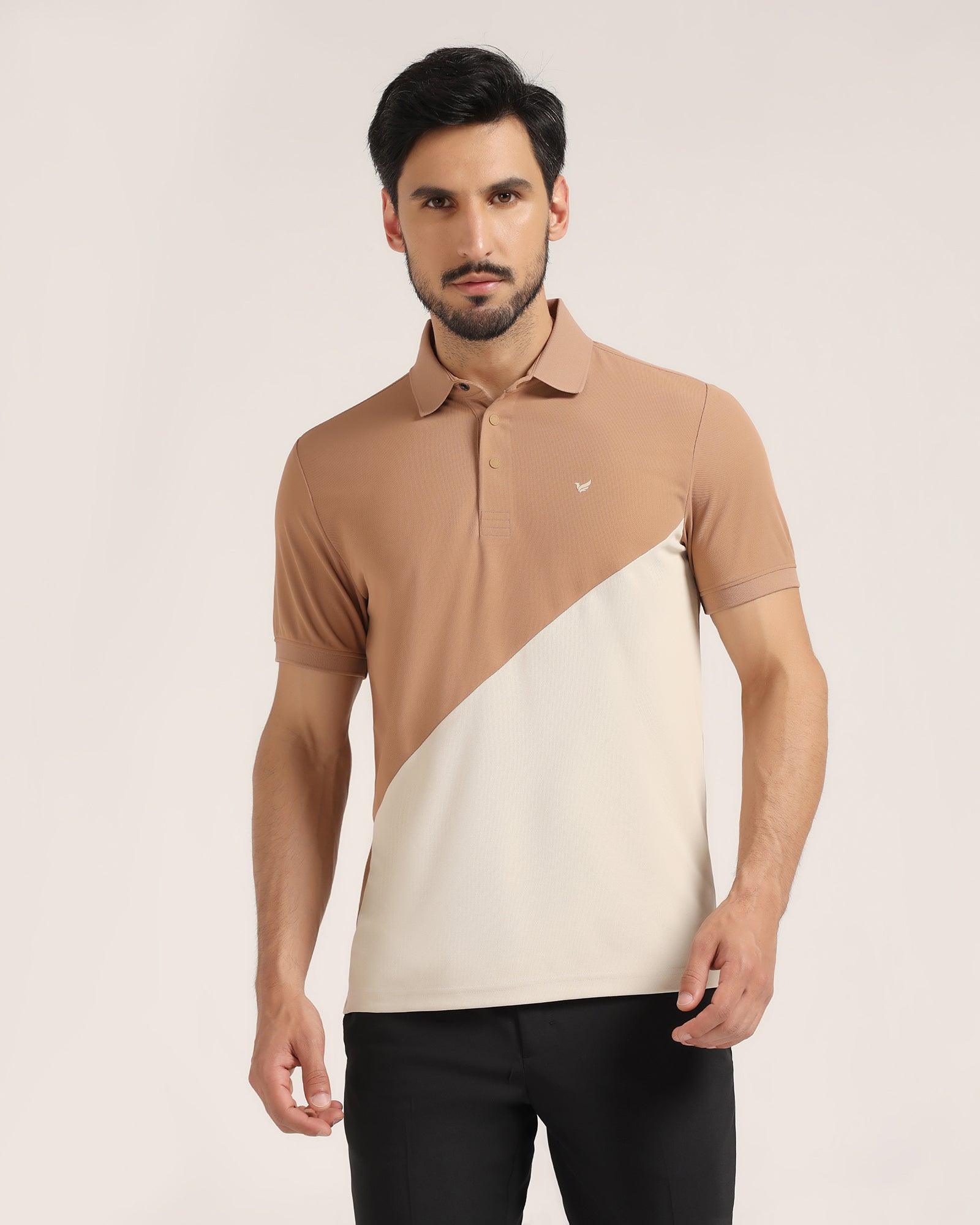 TechPro Polo Brown Solid T Shirt - Golf - Blackberrys