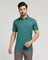 Polo Green Solid T Shirt - Tango