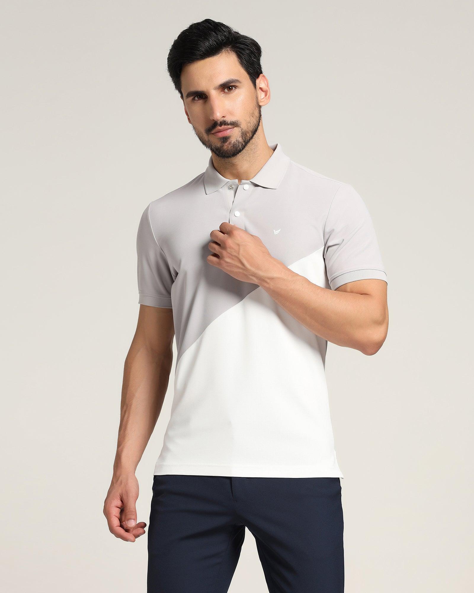 TechPro Polo Grey Solid T-Shirt - Golf