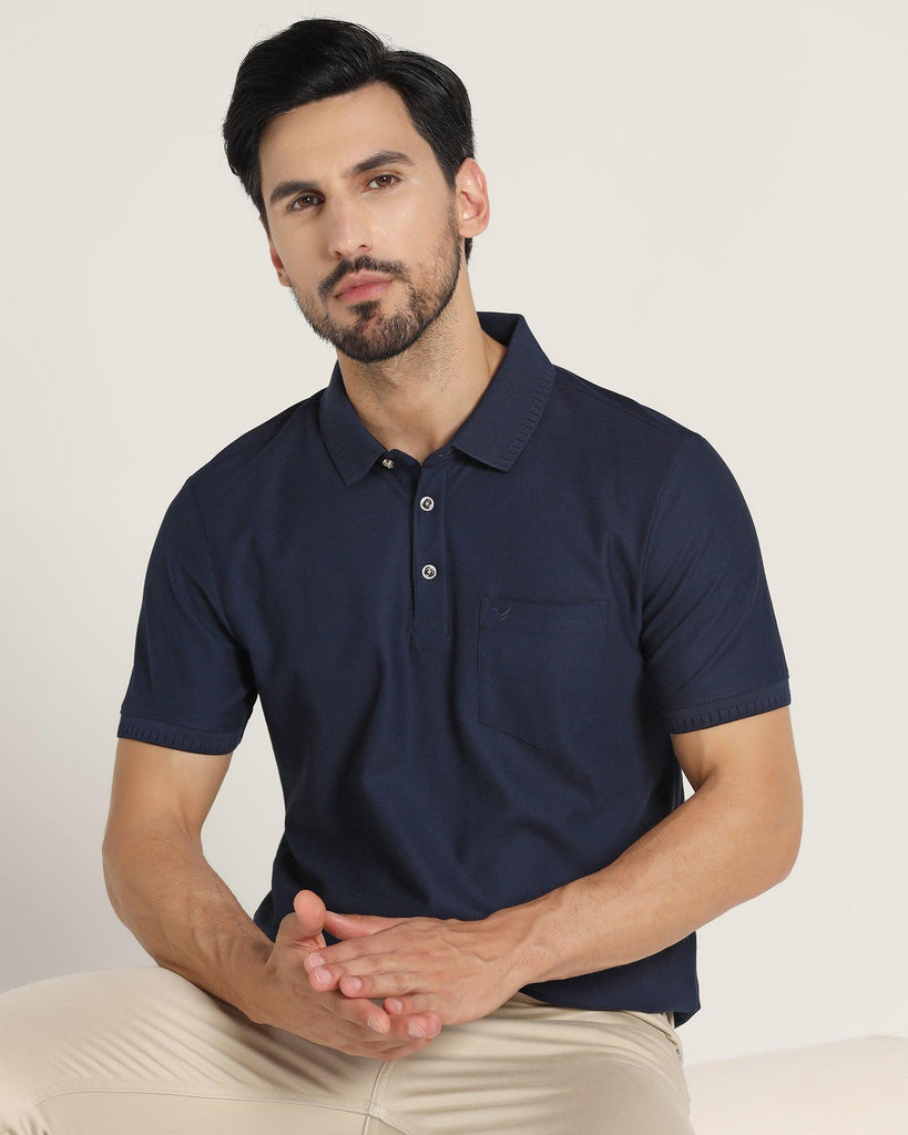 Polo Navy Solid T-Shirt - Bingo